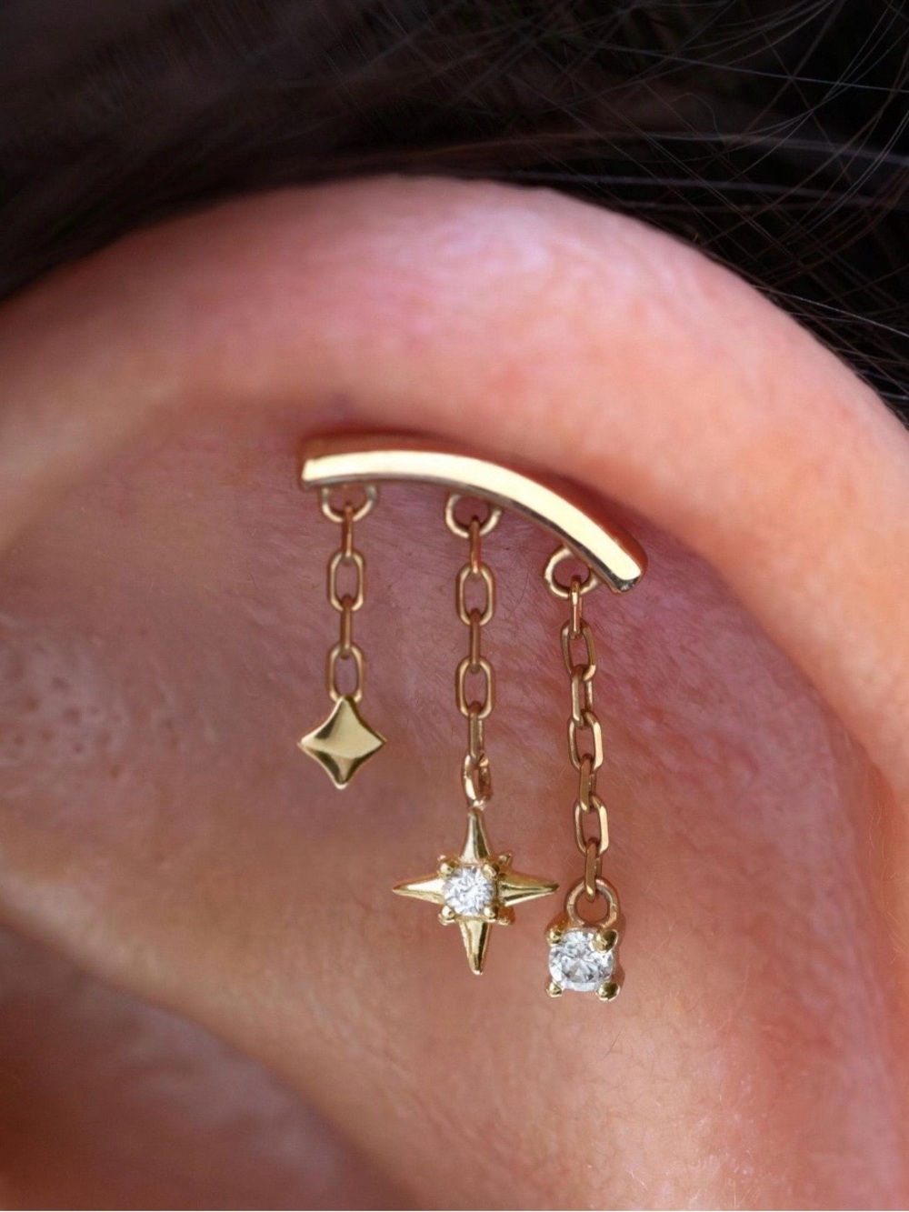 Left Hidden Helix Earring